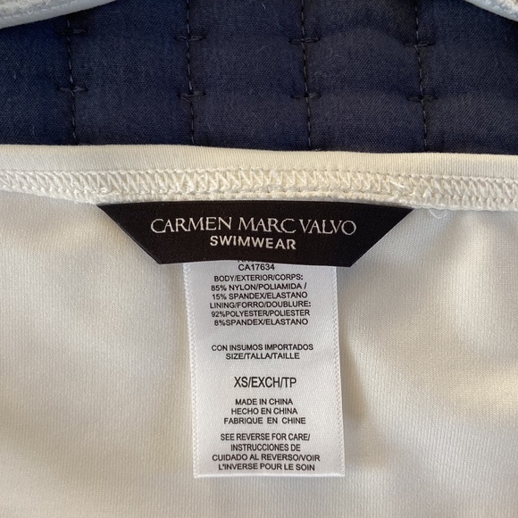 Carmen Marc Valvo White Bikini xsmall Stunning! - Picture 3 of 6